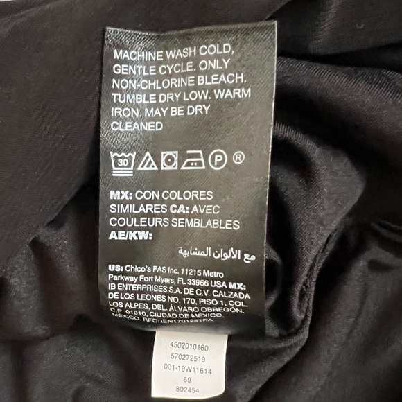 NWT WHBM Black Mock Wrap Blouse - Picture 5 of 10